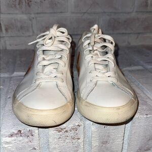 Veja Cream and Tan Sneakers